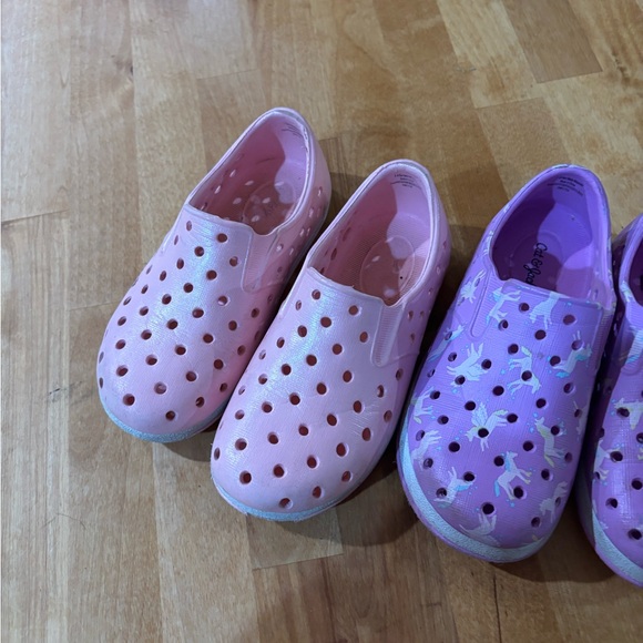 Two pairs Cat & Jack Kids Water Shoes - Pink and Purple - size 8 - Picture 3 of 4